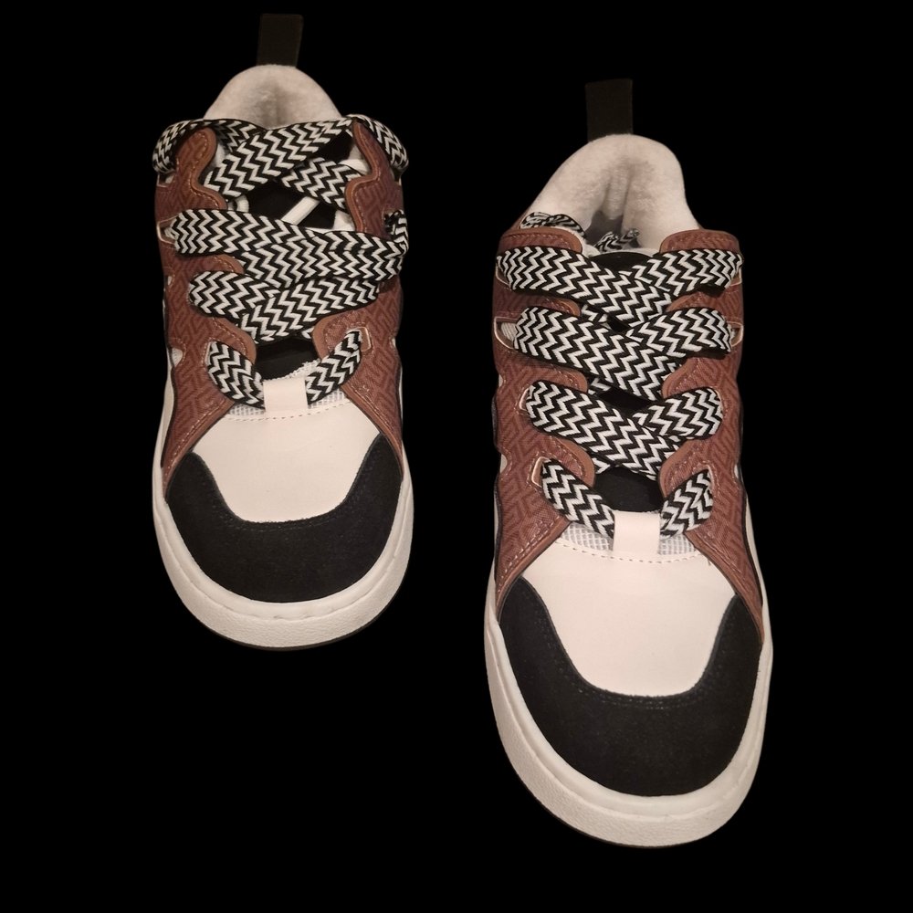 Steve Madden Black, White, and Brown Sneakers